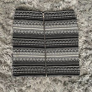 Black & White Pencil Skirt